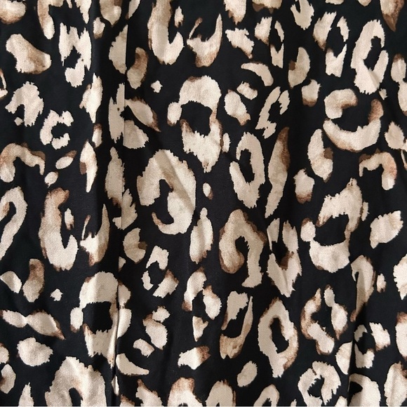 H&M Cheetah True Wrap Dress Women Size Large - Picture 8 of 9